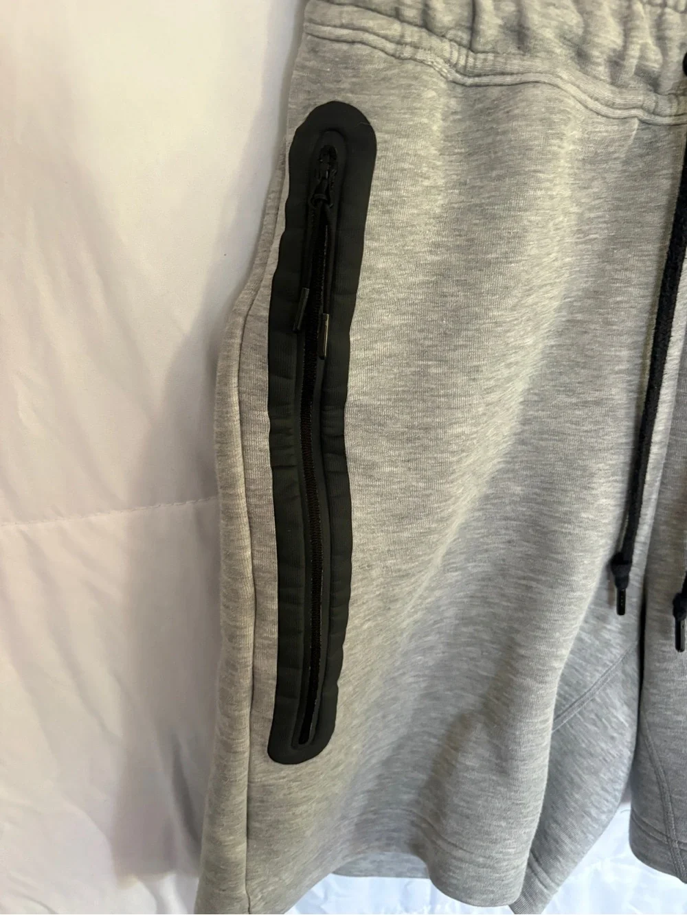 Nike Young Men's Grey Fleece Drawstring Shorts